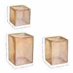 LED stiklinių kubų dekoracija 3 vnt