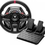 Žaidimų vairas Thrustmaster T128 (PS4, PS5, PC) Magnetiniai pavarų perjungikliai Dėl H.E.A.R.T magnetinės technologijos pavarų perjungikliai užtikrina greitą pavarų perjungimą (30 milisekundžių reakcijos laikas) su tiksliu aktyvavimu