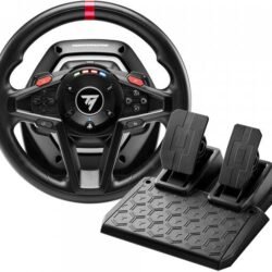 Žaidimų vairas Thrustmaster T128 (PS4, PS5, PC) Magnetiniai pavarų perjungikliai Dėl H.E.A.R.T magnetinės technologijos pavarų perjungikliai užtikrina greitą pavarų perjungimą (30 milisekundžių reakcijos laikas) su tiksliu aktyvavimu