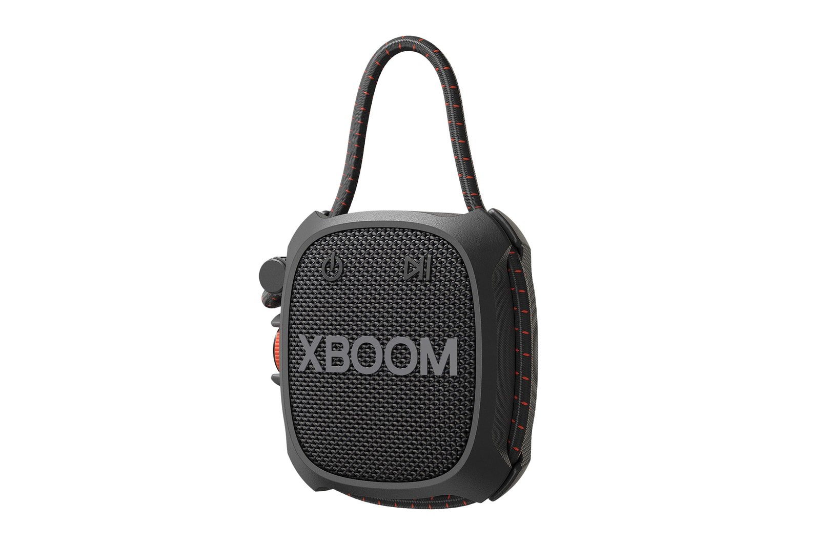 display 1 - Radau Viska Portable black XBOOM speaker with a braided carry handle and textured front grille