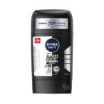 NIVEA MEN Black & White Invisible Original antiperspirant spray bottle, 50 ml, with 72H protection label for men.