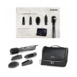 BaByliss Style Pro 1000 Collection with multiple brush attachments and a black carrying case.