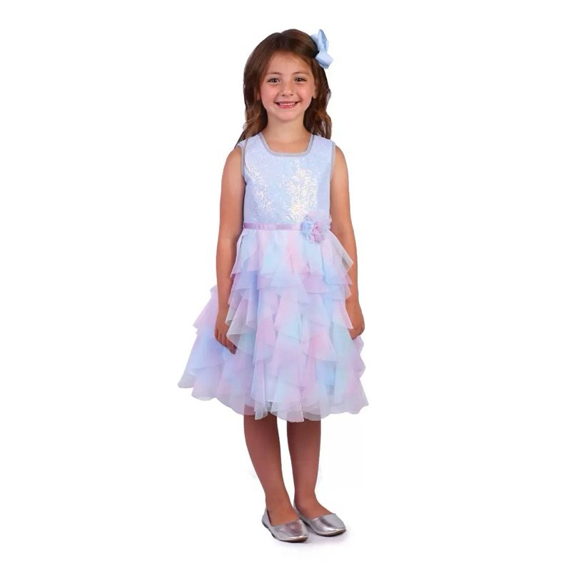 tw-11134207-7rasl-m2nt3wkcdwffd3 1 - Radau Viska Young girl in a pastel blue layered tutu dress with a matching bow, smiling at the camera.
